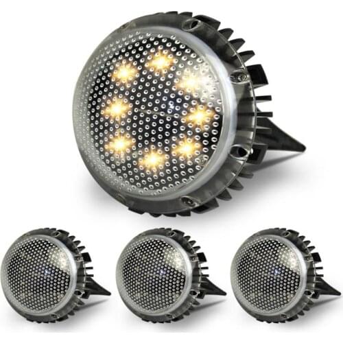 4PCS Waterproof Garden Landscape Lighting Solar Powered Disk Lights 8LED Solar Pathway Lights Outdoor Lampy Solarne Xams Decor