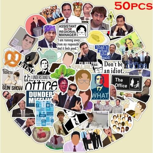 50pcs The Office Sticker Anime Series Graffiti Sticker DIY Bicycle Skateboard Luggage PVC Waterproof Material Toy Sticker