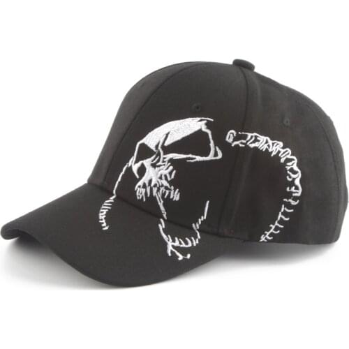 Unisex Skull Embroidery Baseball Cap Mens Womens Baseball Hat Outdoor Sport Snapback Hats