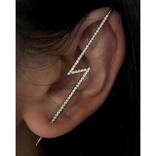 Ear Acupuncture Wrap-Around Crawler Hook Earrings Wrap Around The Auricle Diagonally Pierced WomenS Earrings Gift / 1 Pc