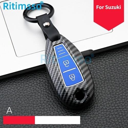 Leather Car Key Case Key cover For Suzuki Vitara Swift Ignis Kizashi SX4 Baleno Ertiga 2016 2017 2018
