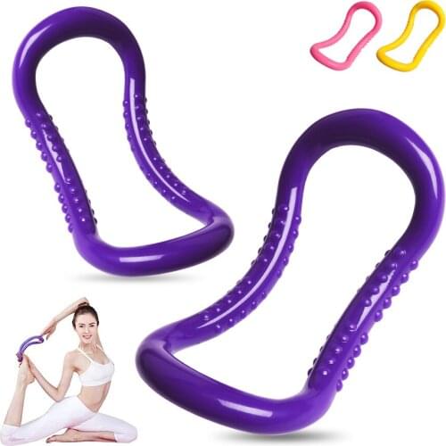 Home Training Yoga Circle Stretch Fitness Yoga Ring Waist Open Shoulder Magic Ring Exercise Workout Bodybuilding Equipment