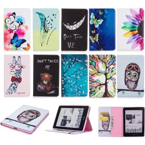 Flip Leather case For Amazon Kindle Voyage Case giraffe Owl Print PU Leather Cover Case For Kindle Voyage Tablet Sleeve #R