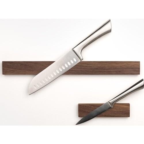 Creative Wooden Magnetic Knife Holder Wall-mounted Key Sundries Storage Rack Kitchen Organizer Tools Home Decoration Accessories