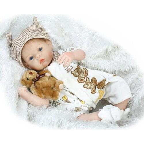 Newborn baby dolls Real 52cm silicone reborn baby boy dolls toys for children gift play house toy Bebes reborn bonecas