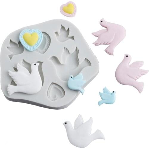 Love Dove of Peace Silicone Mold Fondant Mould Cake Decorating Tool Chocolate, Gumpaste Mold, Sugarcraft ,Kitchen Gadgets