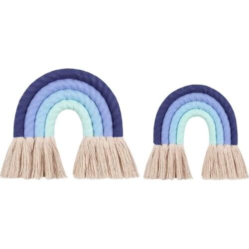 Macrame Woven Wall Hanging Boho Chic Room Rainbow Tapestry Art Beautiful Apartment Dorm Room Decoration