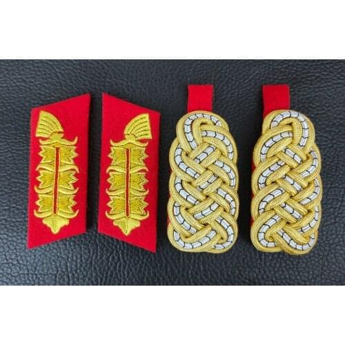 WWII GERMAN MARSHAL CORNFLOWER COLLAR TABS & SHOULDER BOARDS II High quality metal wire