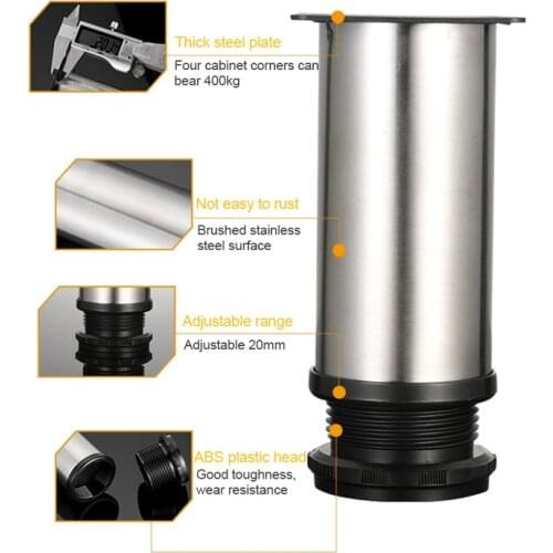 Metal Table Sofa Bed Feet Furniture Legs Feet Adjustable Stainless Steel Furniture Legs Cabinet