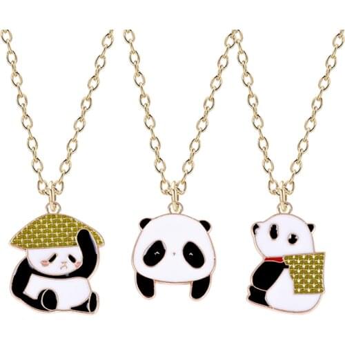 Fashion Cartoon Men And Women Pendant Necklace Animal Red Panda Shape Alloy Variety Of Optional Jewelry Gifts Direct Sales