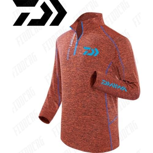 4 Colors 2021 New Style Daiwa Men Fishing Clothes UV Protection Moisture Wicking Quick-drying Breathable Fishing Shirts