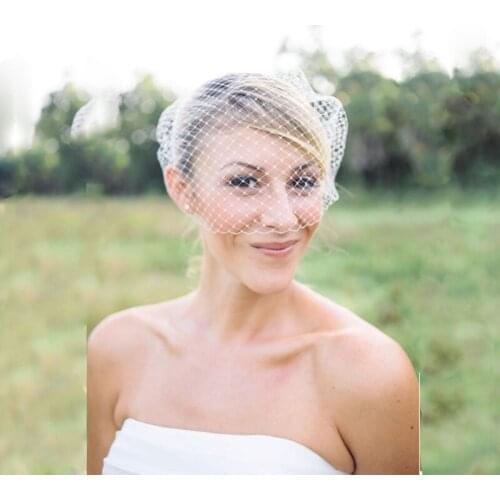 2019 New Arrival Bridal Birdcage veil Wedding Hair With Comb Women Head Wear Pear Beaded