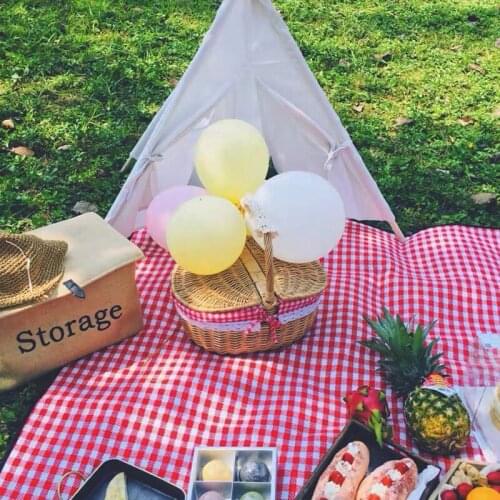 Woven Wicker Basket Picnic Camping Storage Basket Bread Fruit Food Breakfast Flower Display Box Kitchen Orginazer Home Decor