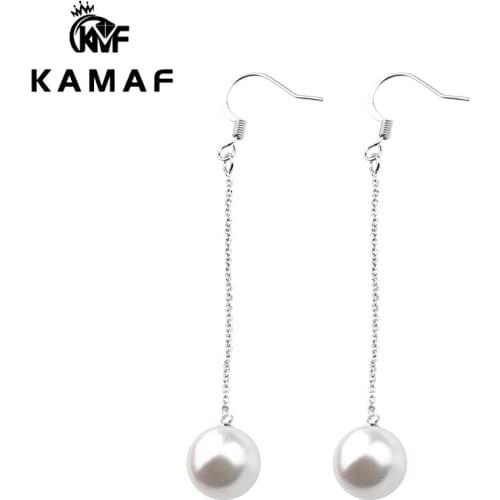 5pairs 2020 new fashion simple pearl tassel long chain earrings plating protection color, making DIY earring jewelry