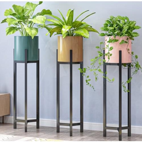 Nordic fashion light luxury metal plant stand high load-bearing indoor balcony flower rack multi-functional decorative shelf