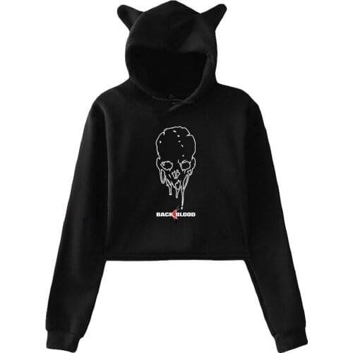 BSLNXNMA Back 4 Blood 2D print Cat Hoodies for Women summer trendy Hoodies Sweatshirt Sexy cat hooded