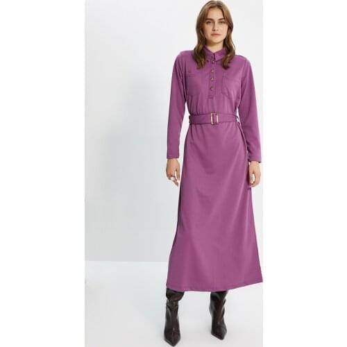 Trendyol Shirt Collar Knitted Dress TCTAW22EB0005