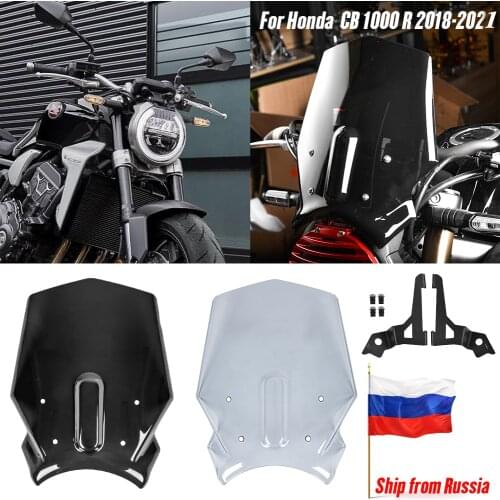 For Honda CB1000R CB650R NEO SPORTS CAFE 2018 2019 2020 2021 Motorcycle Windscreen Windshield Viser Wind Deflector With Bracket