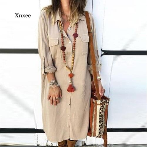 Летние платья-рубашки Xnxee China At AliExpress