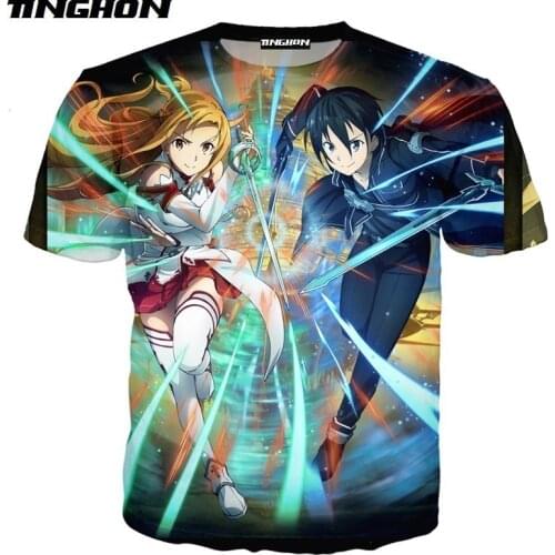 XS-7XL 3D Printing Anime Sword Art Online T-Shirt Fashion Cosplay Campus Swimsuit T-Shirt Cartoon Beauty Christmas T-Shirt 02