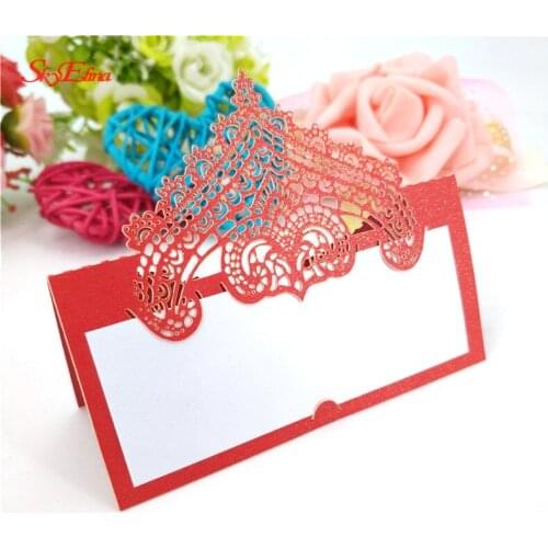 10/50/100Pcs Laser Cut Place Name Card Wedding Banquet Seat Gift Decoration Card Birthday Baby Shower Decoration 5zSH935