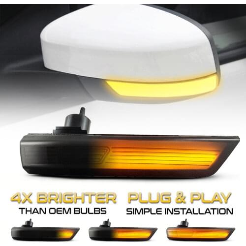 2Pcs Dynamic LED Turn Signal Lights Rearview Mirror Indicator Blinker Repeater Lamps For Ford Mondeo 4 Mk4 Focus 2 Mk2 3 Mk3 3.5