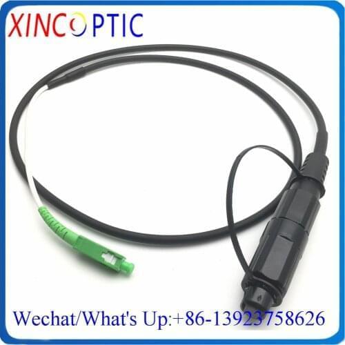 5Pcs 2M IP67 Huawei Corning Mini SC/APC to SCAPC Waterproof 2Mtr Fiber Optical Patch Cord/Leads Black Cable OptiTap Connector