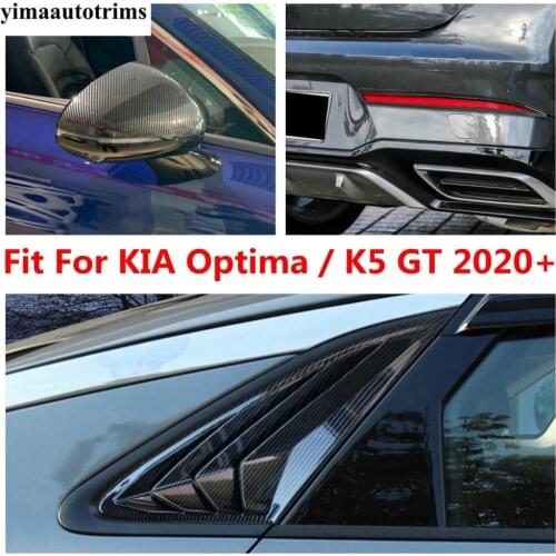 ABS Carbon Fiber Look Accessories For KIA Optima / K5 GT 2020 2021 Window Shutter Rearview Mirror Caps Rear Fog Light Cover Trim