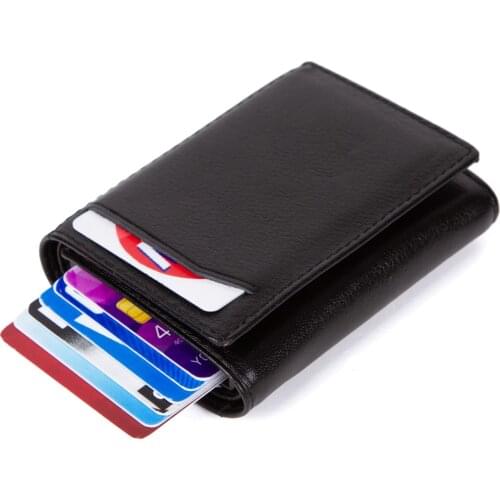 Genunie Leather Automatic Card Case Holder Money Clip Pop Up Wallet Storage From Turkey