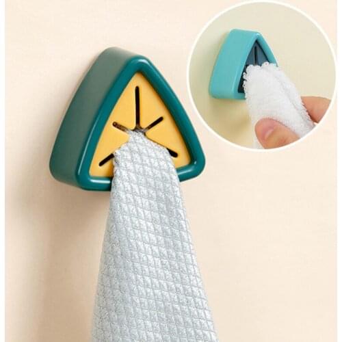 Towel Holder Clips Kitchen Accessories Rag Dishcloth Hooks Storage Rack Adhesive Bathroom Organizer Towel Rack Hanger Holder