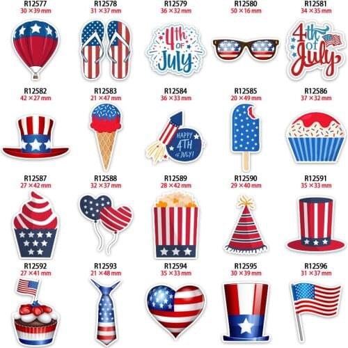 DIY Craft Planar Resins Flatback Independent Day of America for Phone Decorations Accessories 30pcs