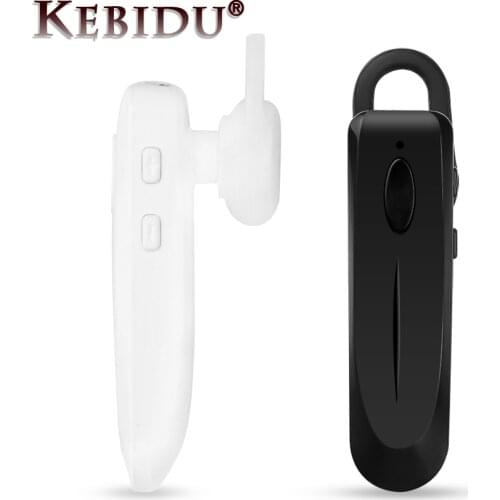 Kebidu Mini Wireless Bluetooth Earphone Stereo Bass Bluetooth 4.1 Headset Handsfree Single Earpiece With Mic For All Smartphone