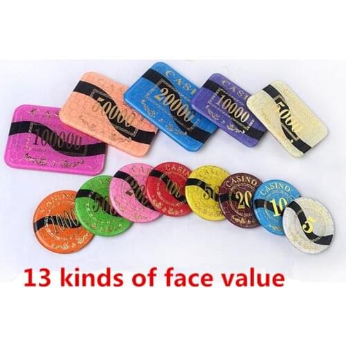 Crystal Bargaining Chip Round Square Acrylic Chips Texas High-Grade Poker Chips