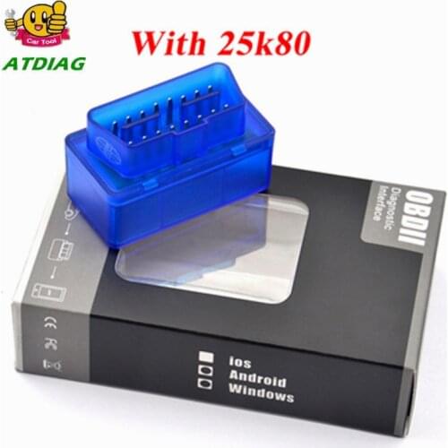 Mini OBD2 Eml327 V1.5 25k80 Bluetooth Adaptor Car Auto Diagnostic Scanner for Android/ PC Automotive Scaner Elm327 Real V1.5