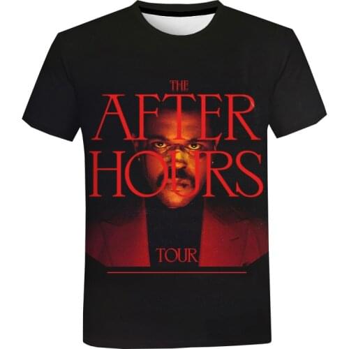 2021 NEW The Weeknd 3D T Shirt Singer Print Harajuku Streetwear Hip Hop T Shirt Men Women Fashion Casual Short Sleeve T-shirt