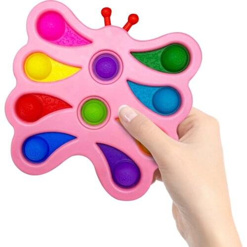 New Simpl Dimpl Fidget Toys With Keychain Simple Dimple Fidget Toy For Kids Adult Relieve Anxiety Anti-Stress Sensory Dimple Toy