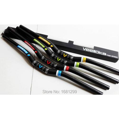 New VEETOKA Mountain bike full carbon rise bicycle handlebar MTB parts 31.8*600/620/640/660/680/700mm Free Ship