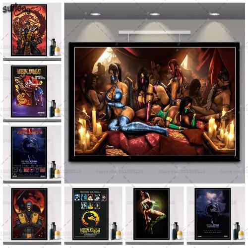 Mortal Kombat Posters and Prints Wall Art Pictures Poster Canvas Painting for Home Decoration