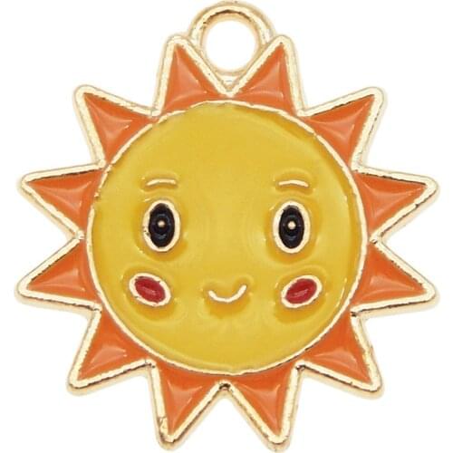 10PCS Sun Alloy charms 22*20MM Jewelry necklace earring pendant keychain charms for Earrings Handmade Crafts Bracelet DIY