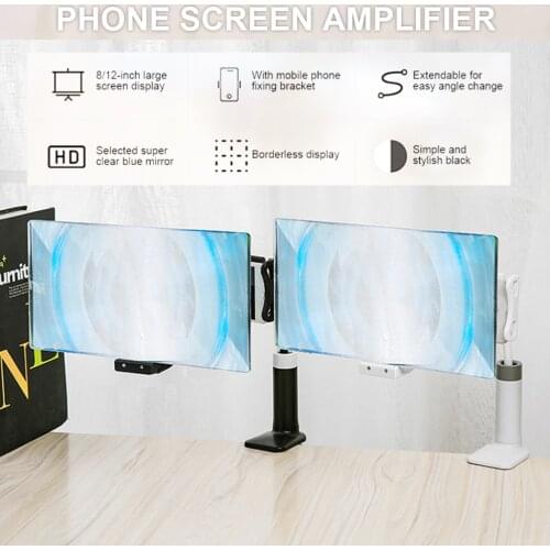 Mobile Phone HD Projection Bracket Adjustable Flexible Full Angle Tablet Holder 3D HD Theater Effect Screen Amplifier Magnifier