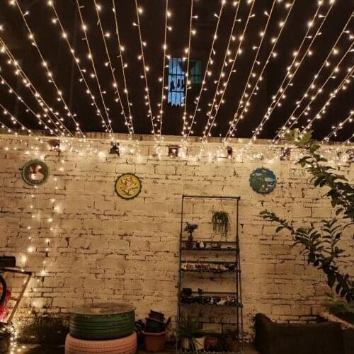 10 Meters 100 LED Bulbs String Lights 220V EU Plug Christmas Tree Fairy Garland Lamp Holiday Decorations For Home Garden Outdoor
