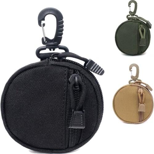 Tactical EDC Pouch Mini Key Wallet Holder Men Coin Purses Pouch Military Army Coin Pocket with Hook Waist Belt Bag for Hunting