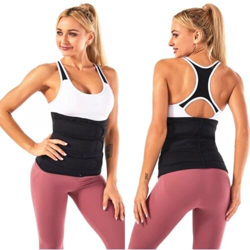 Waist Trainer Sweat Belt Sauna Waist Trimmer Belly Women Body Shaper Exercise Waist Cincher Under Clothes Corset With Hooks