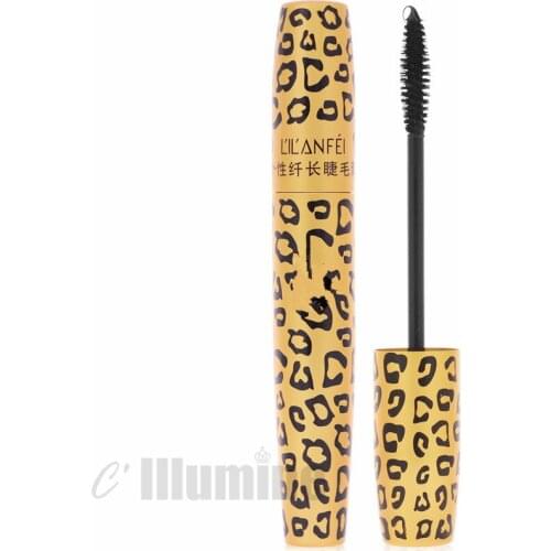Eyes Make up Long Mascara Black Waterproof Long Curly Thick Lengthy Encrypt Leopard Print