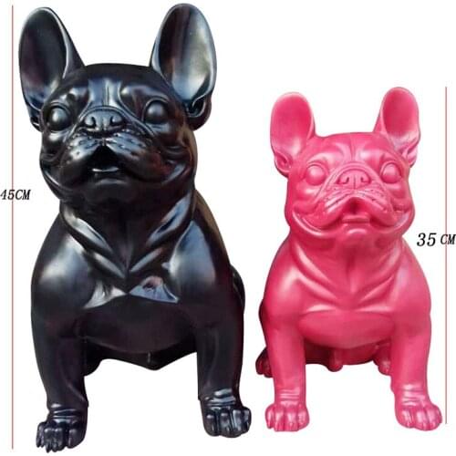 FIGHTING DOG ORNAMENTS MODEL FRENCH BULLDOG SIMULATION DOG DECORATIONS COMPANY OFFICE OPENING GIFTS