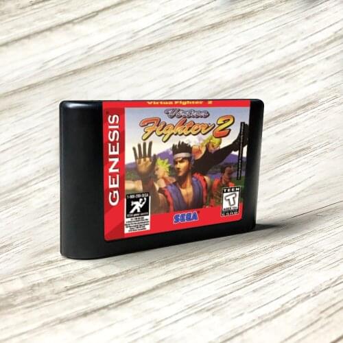 Virtua Fighter - USA Label Flashkit MD Electroless Gold PCB Card for Sega Genesis Megadrive Video Game Console