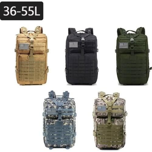 Military Tactical Backpack Waterproof 3P Hiking Camping Mountaineering Sports Bag Outdoor Backpack Available for Men and Women