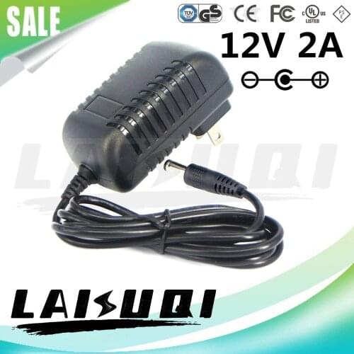 1pcs 12V 2A DC5.5mm US Plug AC DC Converter Power Adapter Charger Supply 12V2A for Led light CCTV Camera New Hot Sale