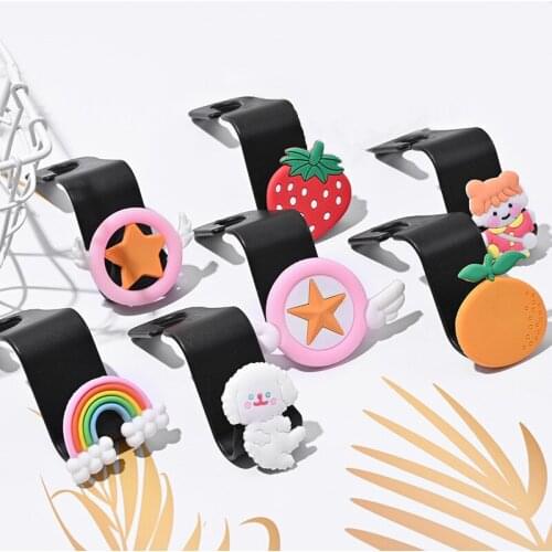 1pcs Cartoon Cute Car Rear Seat Hook Back Seat Hidden Car Seat Hanger Multi-function Storage Ornaments Car Interior Accessories