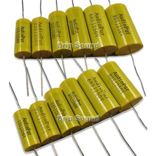 2pcs 1.5uF-9uF 250V Speaker Frequency Divider Crossover Non-Polarity Capacitor